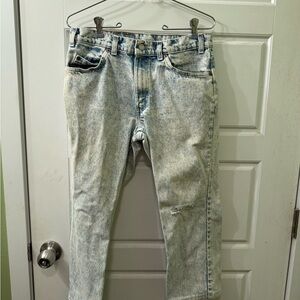 Vintage Orange Tab Levi's Men's Acid Wash Straight Jeans